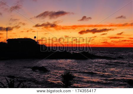 Sunset Over The Ocean