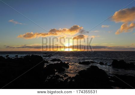 Sunset Over The Ocean