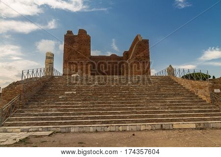 Capitolium And Forum At Ostia Antica Italy