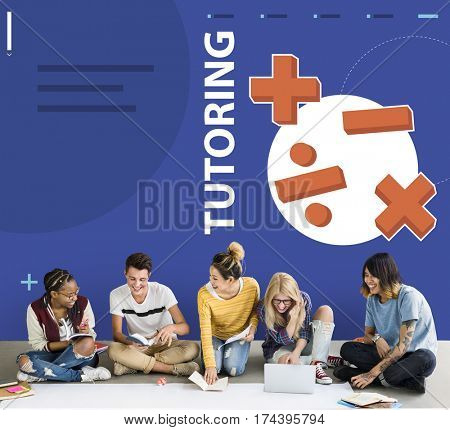 Students solving mathematics solution lessons