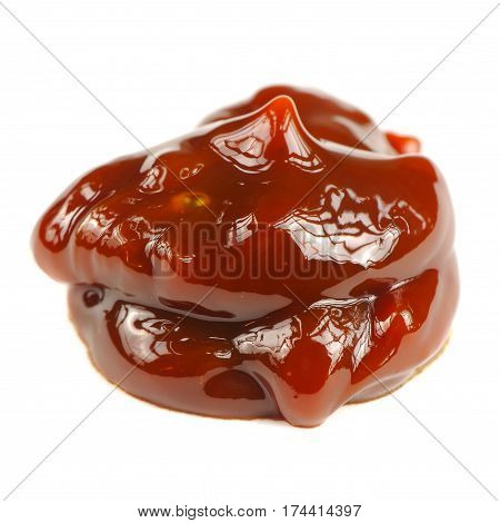 Semisolid lubricating grease isolated on a white background