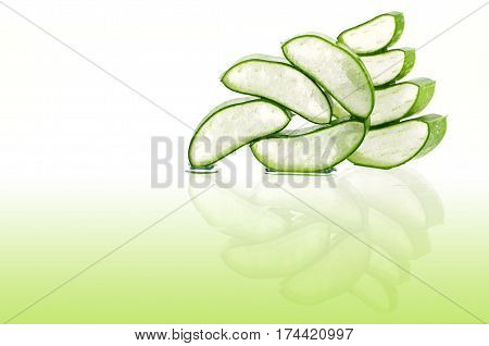 Slice Aloe Vera A Very Useful Herbal Medicine For Skin Care And Hair Care.