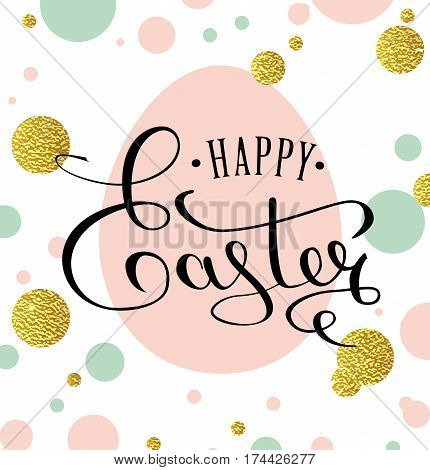 Happy Easter Lettering Greeting Card