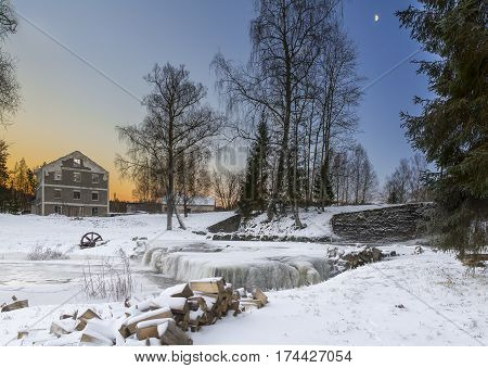 Vaivas mills-Abandoned mill near the river Vaives