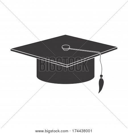 black graduation hat icon, vector illustraction design image