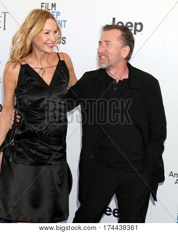 LOS ANGELES - FEB 25:  Nikki Butler, Tim Roth at the 32nd Annual Film Independent Spirit Awards at Beach on February 25, 2017 in Santa Monica, CA
