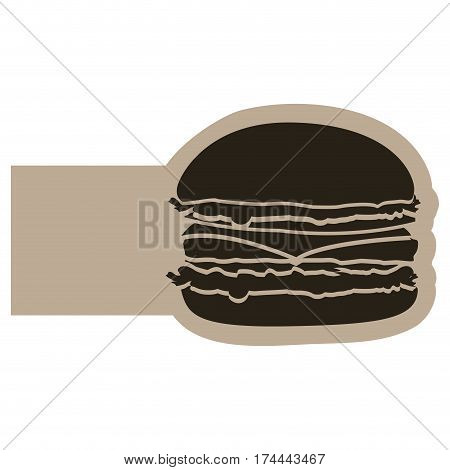 dark contour humburger icon, vector illustraction design image