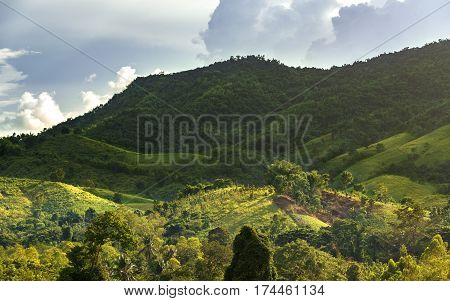Mountain Landscape View Point At Phu Tubberk In Phetchabun Thailand.