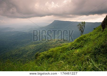 Mountain Landscape View Point At Phu Tubberk In Phetchabun Thailand.