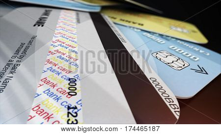 Credit Card And Magnetic Strip.