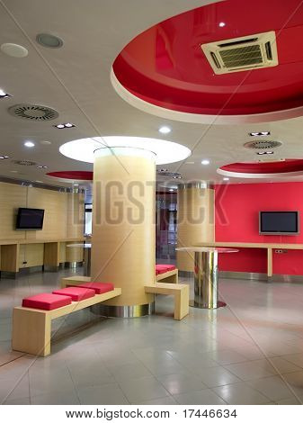 interior de uma sala de espera