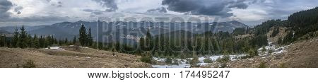 Bad Weather On Chornohora Ridge. Carpathians.