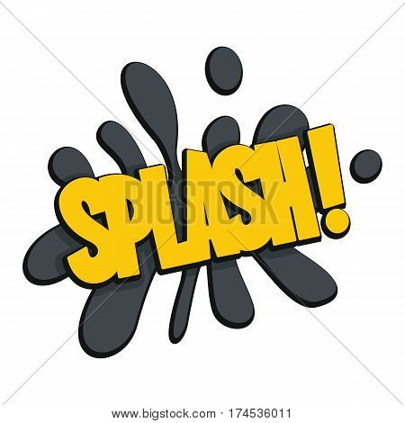 Comic cartoon booble cloud speech isolated on white background. Vector illustration. Element for games animation banners.