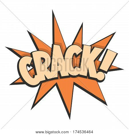 Comic cartoon booble cloud speech isolated on white background. Vector illustration. Element for games animation banners.