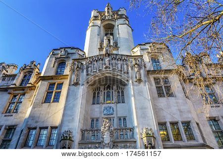 Supreme Court United Kingdom Middlesex Guildhall Westminster London England. Guildhall became Supreme Court in 2005.