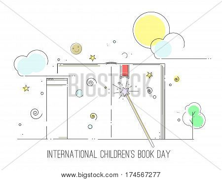 Vector illustration of International Children's Book Day.