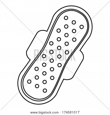 Sanitary pad icon. Outline illustration of sanitary pad vector icon for web