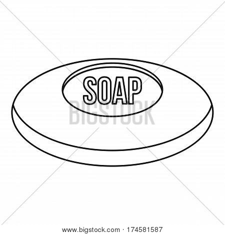Piece of soap icon. Outline illustration of piece of soap vector icon for web