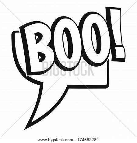 BOO, comic text speech bubble icon. Simple illustration of BOO, comic text speech bubble vector icon for web