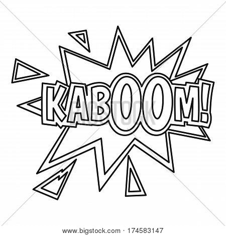 Kaboom, comic book explosion icon. Outline illustration of Kaboom, comic book explosion vector icon for web