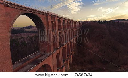 Goeltzsch valley bridge europe germany thuringia travelling landscape