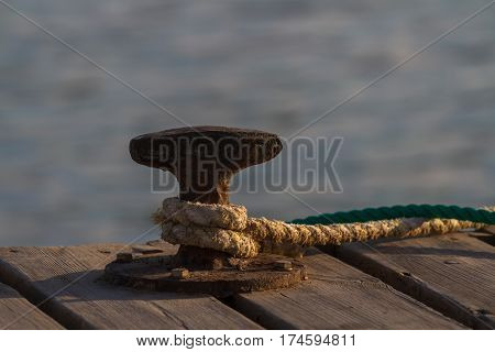 Knecht at the Old wooden pier, Egypet