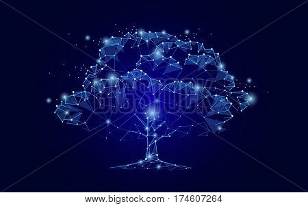 Consisting Of Points, Lines, And Shapes In The Form Of Tree