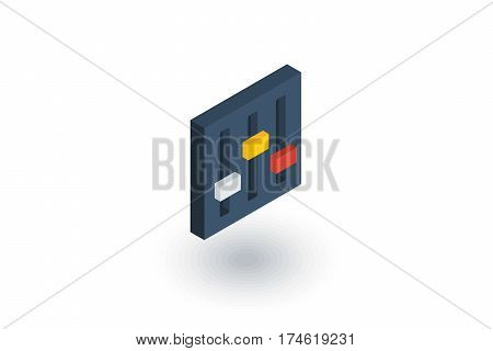 Mixer, Setup isometric flat icon. 3d vector colorful illustration. Pictogram isolated on white background