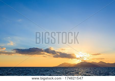 Sunset From The Port Of Cannes, France
