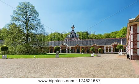 Apeldoorn The Netherlands May 8 2016: The Loo Palace is a former royal palace and is now a national museum located on the outskirts of Apeldoorn in the Netherlands