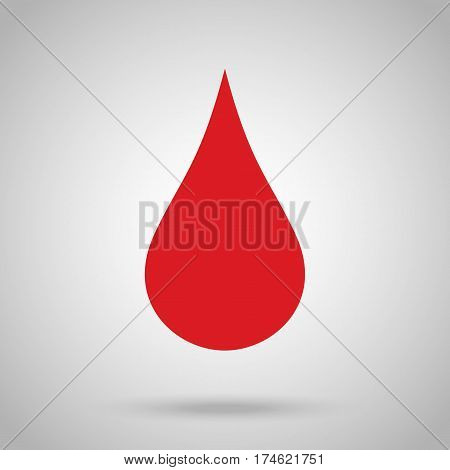 Blood Drop Isolated On White Background.medical Vector Illustration Eps 10.