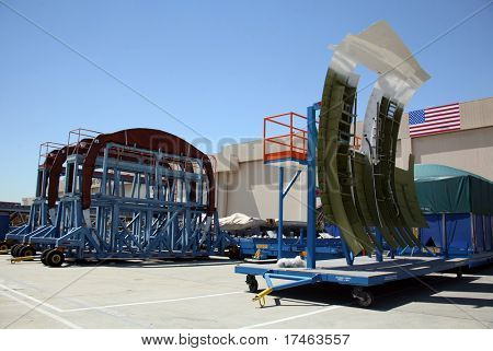 Fragt område af Aerospace plante facilitet