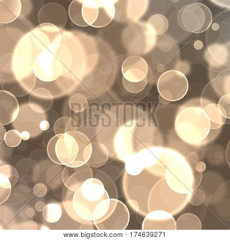 Bokeh effect in golden color pleasing to the eye