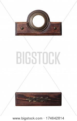 Vintege frame for religious images on a white background. Isolated