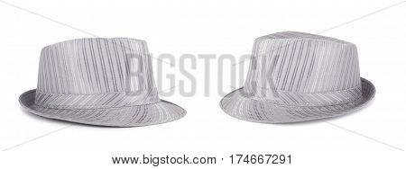 Silver Silk Hat For The Summer On An Isolated Background
