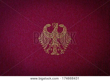 german imperial eagle on the german passport cover