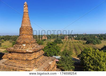 Bagan buddha tower at day , famous place in Myanmar/ Burma