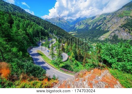 Amazing view of maloja pass, Alps, Switzerland, Europe.
