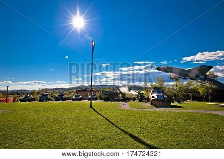 Military Tanks And Fighter Jet View
