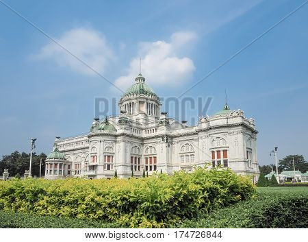BANGKOK, THAILAND - January 14, 2017: Ananta Samakhom Throne Hall. The Ananta Samakhom Throne Hall is a major tourist attraction in Bangkok, Thailand.