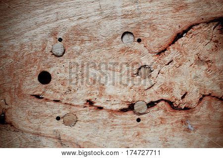 The texture and detail of old wood.