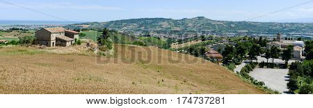 Rural Landscape To The Coast At San Benedetto Del Tronto