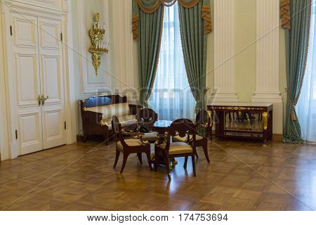 Interior Of The Petroff Palace, Moscow, Russia