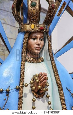 Virgen Nostra Seniora De Lujan At The Entrance Of The Church