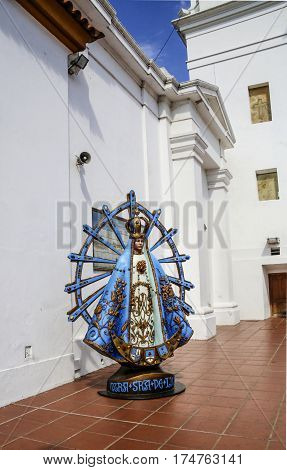 Virgen Nostra Seniora De Lujan At The Entrance Of The Church