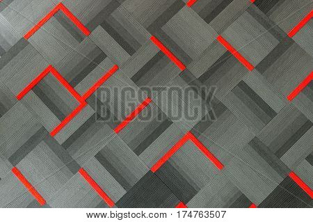 Close up gray and red carpet taxture