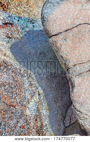 Close Up Of Cracked Rock Fragment