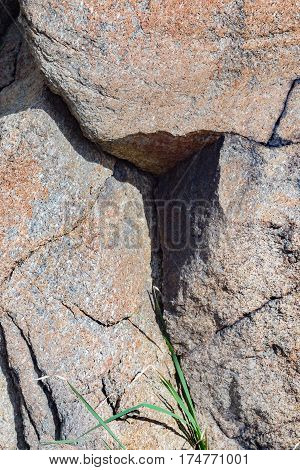 Close Up Of Cracked Rock Fragment
