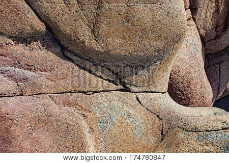 Close Up Of Cracked Rock Fragment