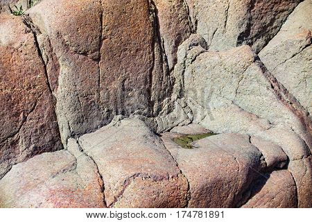 Close Up Of Cracked Rock Fragment